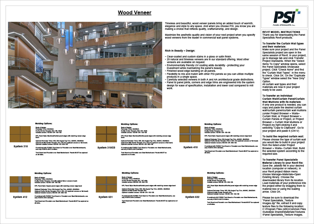 Revit Model Instructions – Wood Veneer