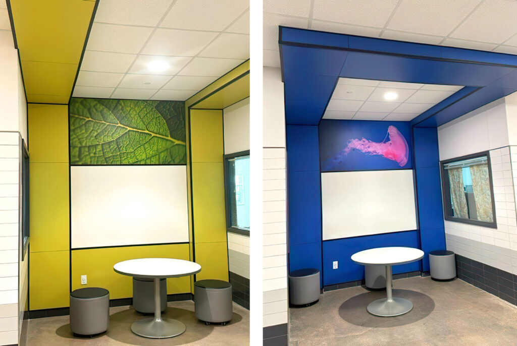 Polyester acoustic panels
